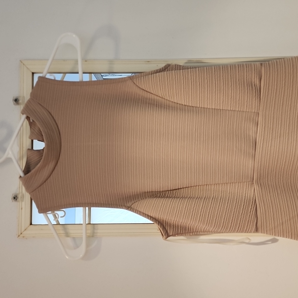 Charlotte Russe tan size small sheath dress